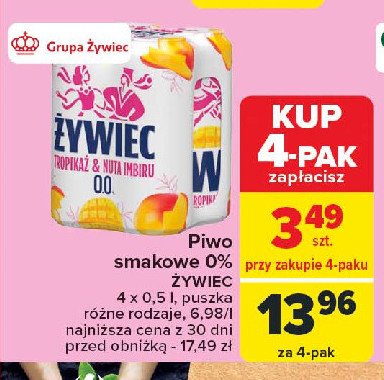 Piwo Żywiec tropikaż z nutą imbiru promocja