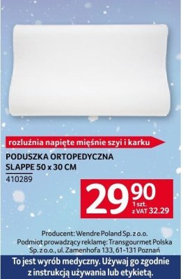 Poduszka antyalergiczna Slappe 50 x 30 cm promocja w Selgros