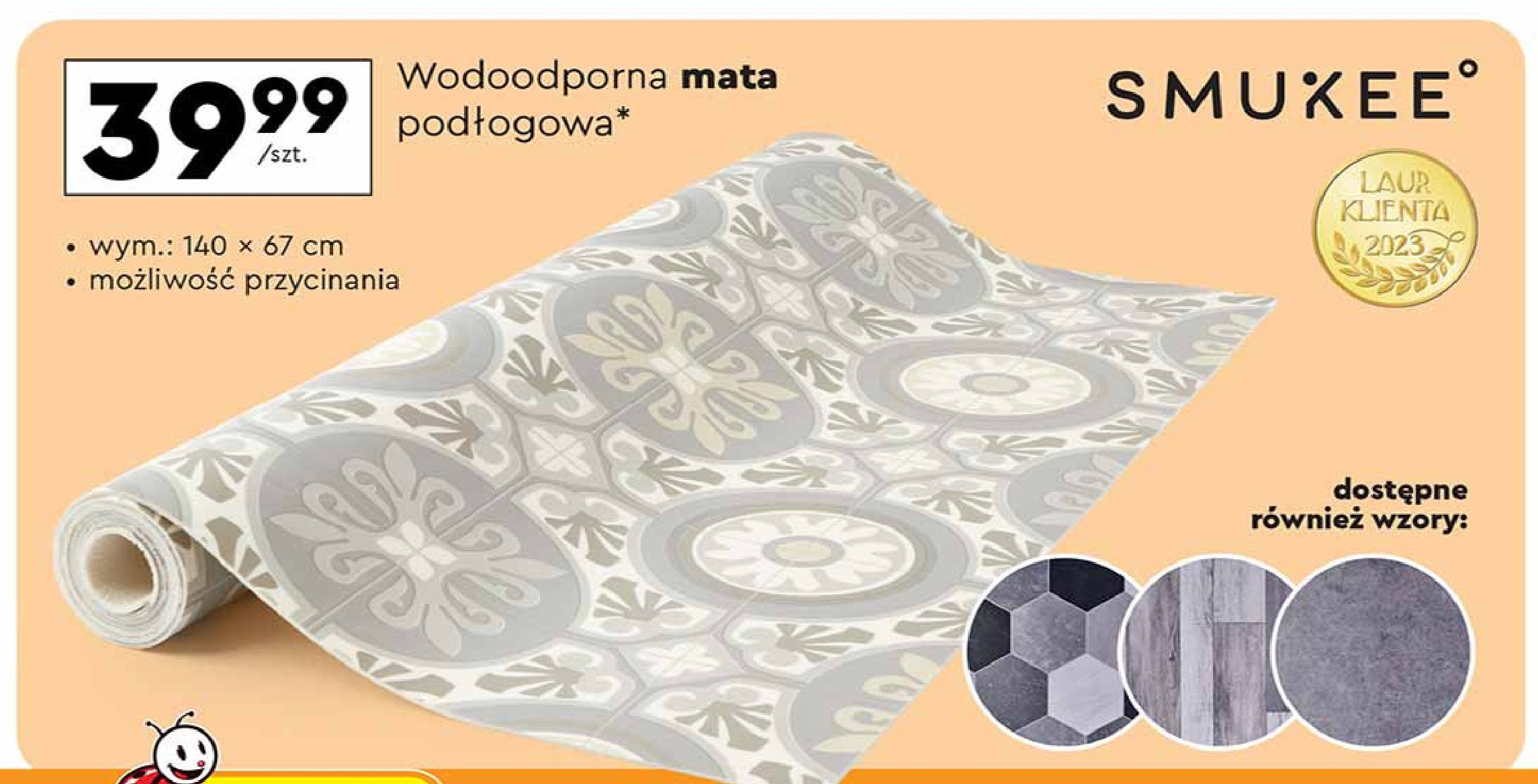 Mata podłogowa 140 x 67 cm Smukee promocja