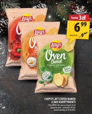 Chipsy Lay's Oven Baked (cały asortyment) promocja w Arhelan