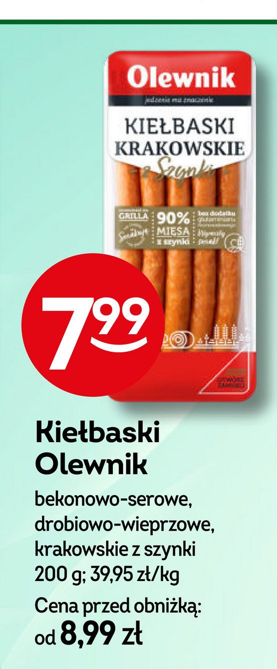 Kiełbaski krakowskie Olewnik promocja