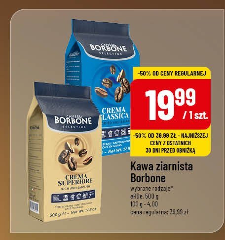 Kawa Borbone crema superiore promocja