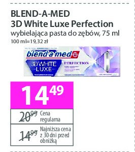 Pasta do zębów perfection Blend-a-med 3d white luxe promocja