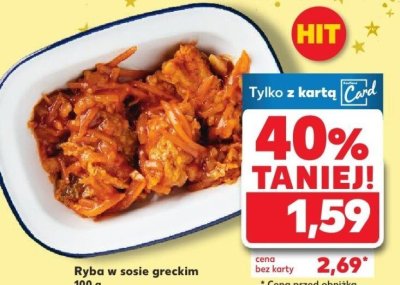 Ryba w sosie greckim 100 g promocja w Kaufland