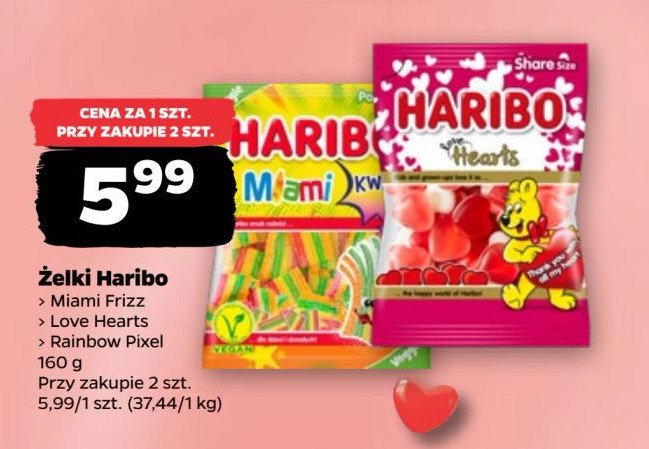 Żelki love hearts Haribo promocja