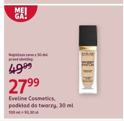 Podkład Eveline Cosmetics do twarzy, 30 ml promocja w Rossmann