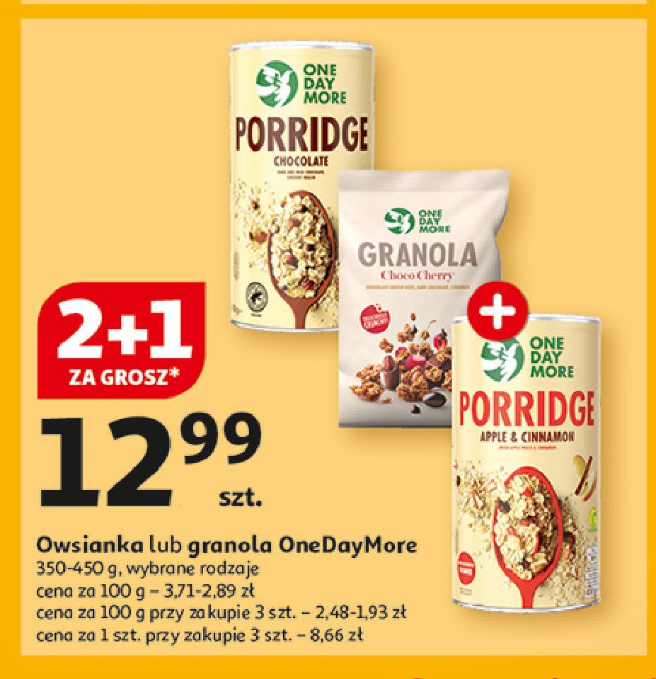 Granola czekolada z wiśniami One day more promocja