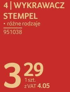 Wykrawacz stempel różne rodzaje promocja w Selgros