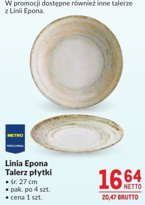 Talerz płytki Linia Epona promocja w Makro