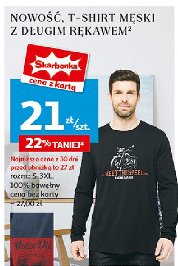 T-shirt męski z długim rękawem promocja