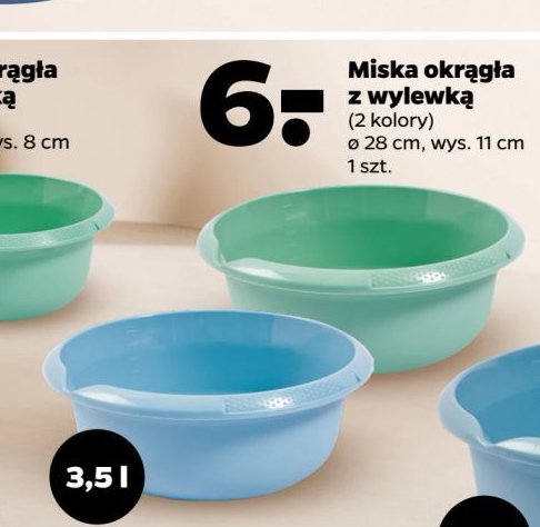 Miska okrągła z wylewką 28 cm Keeeper promocja w Netto