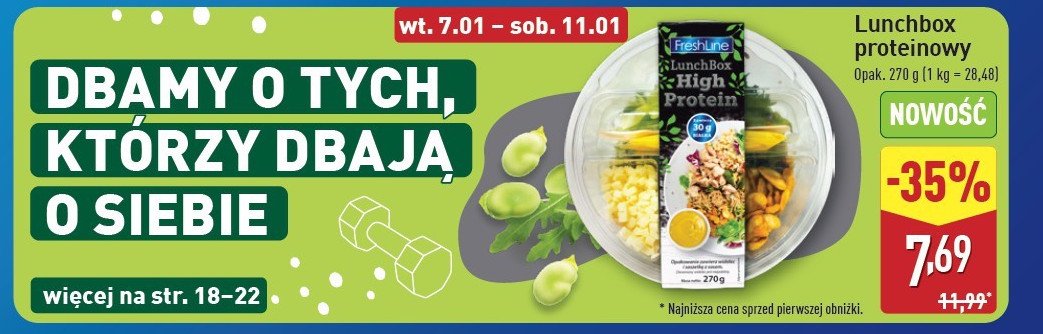 Lunchbox high protein Freshline promocja w Aldi