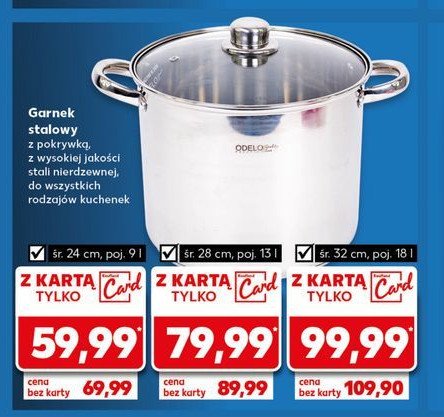 Garnek stalowy z pokrywą 28 cm promocja