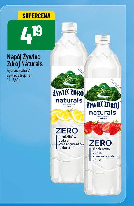 Woda z nutą cytryny ŻYWIEC ZDRÓJ NATURALS promocja