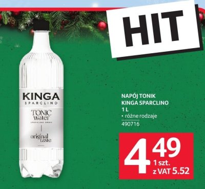 Napój tonik Kinga Sparclino 1 l • różne rodzaje promocja w Selgros