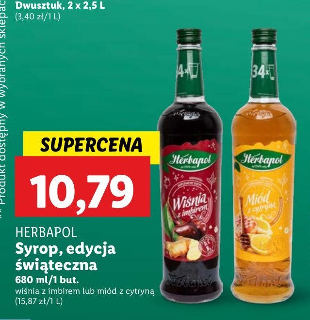 Syrop miód z cytryną Herbapol promocja