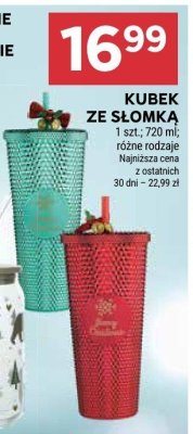 Kubek ze słomką, różne rodzaje promocja w Stokrotka