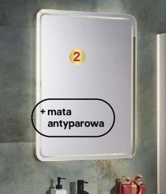 Lustro prostokątne Allain z oświetleniem LED  promocja w Castorama