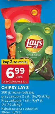 Chipsy Lay's 200g różne rodzaje promocja w Stokrotka