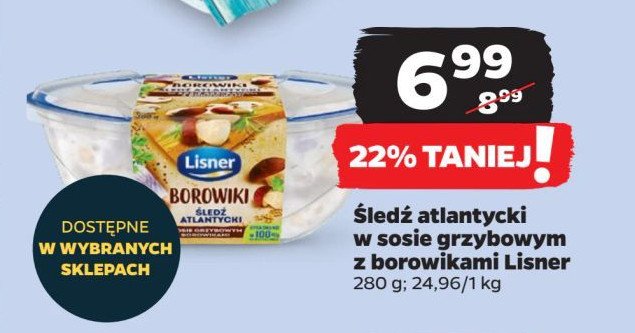 Filety śledziowe w sosie grzybowym z borowikami Lisner promocja