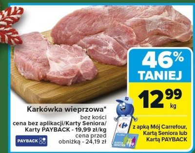 Karkówka wieprzowa promocja w Carrefour Market