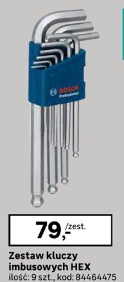 Zestaw kluczy imbusowych HEX Bosch promocja w Leroy Merlin