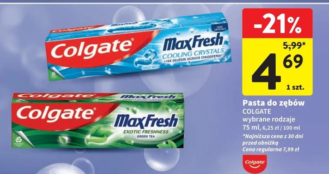 Pasta do zębów exotic freshness Colgate max fresh promocja