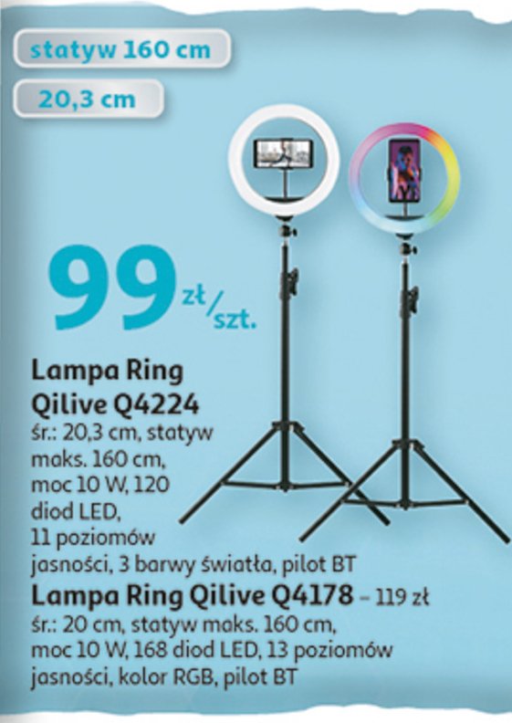 Lampa pierścieniowa q4224 Qilive promocja