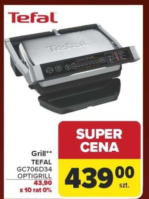 Grill TEFAL GC706D34 OPTIGRILL promocja w Carrefour