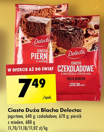 Ciasto czekoladowe Delecta promocja