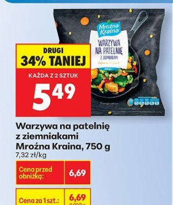 Warzywa na patelnię z ziemniakami Mroźna Kraina promocja w Biedronka