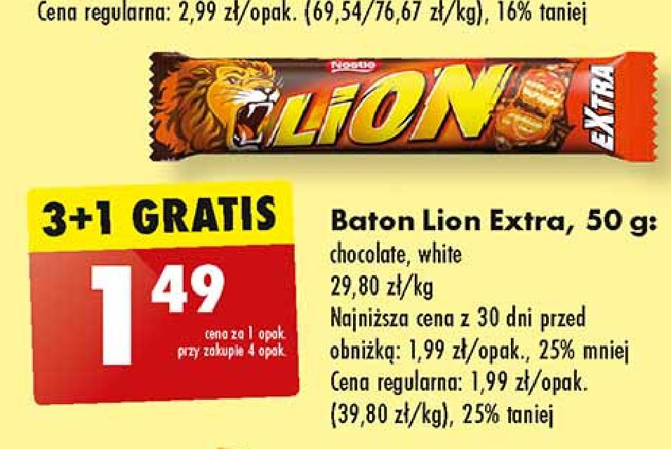 Baton white Lion white xl promocja