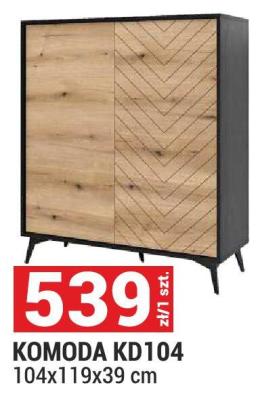 Komoda KD104 104x119x39 cm promocja w Merkury Market