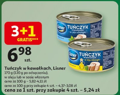 Tuńczyk w kawałkach, Lisner promocja w Auchan