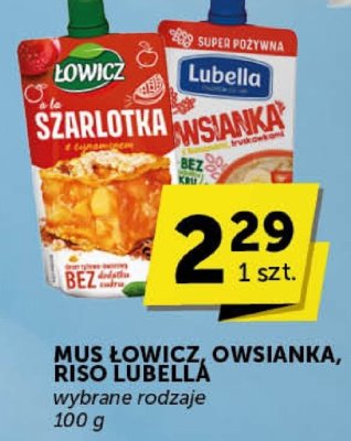 Mus Łowicz Szarlotka, Owsianka Lubella, Riso Lubella promocja w ABC
