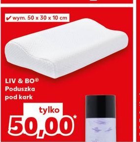 Poduszka pod kark 50 x 30 x 10 cm Liv & bo promocja w Kaufland