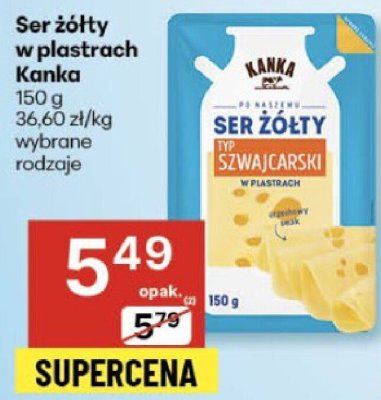 Ser żółty w plastrach Kanka wybrane rodzaje promocja w Delikatesy Centrum