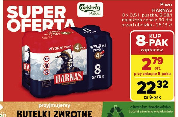 Piwo Harnaś promocja w Carrefour