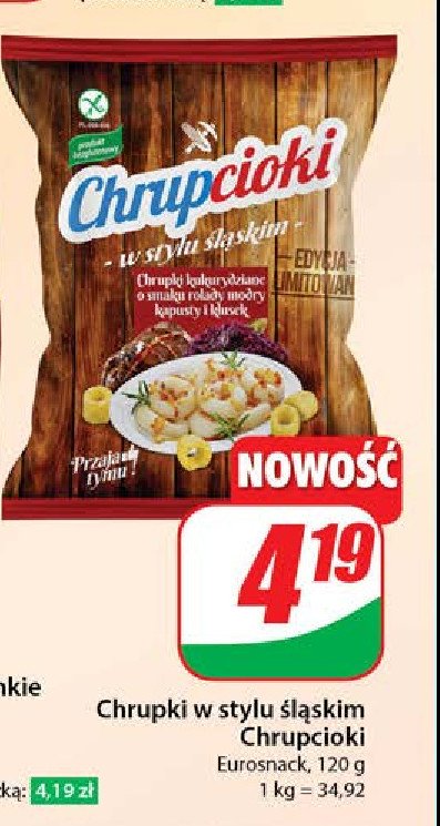 Chrupki chrupcioki o smaku rolady modry kapusty i klusek Eurosnack promocja