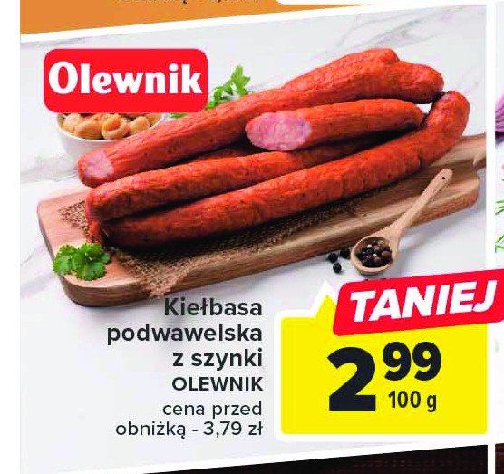 Kiełbasa podwawelska z szynki Olewnik promocja