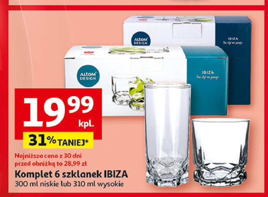 Szklanki ibiza 310 ml Altom promocja