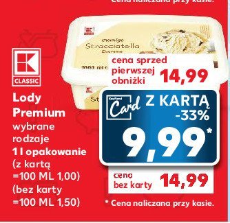 Lody straciatella K-classic promocja