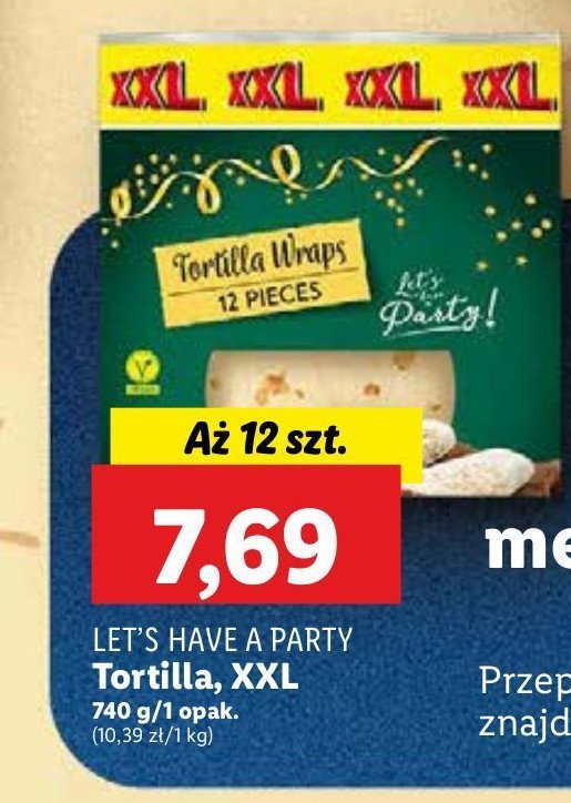 Tortilla pszenna Let's have a party! promocja