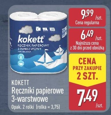 Ręczniki papierowe 3-warstwowe promocja w Aldi