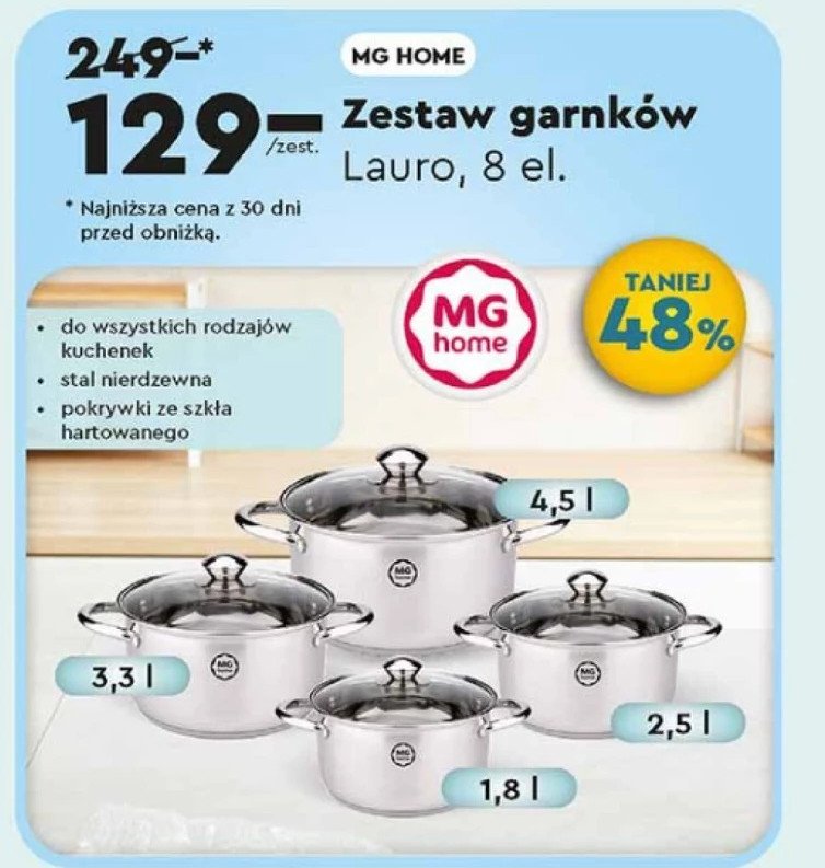 Zestaw garnków lauro Mg home promocja