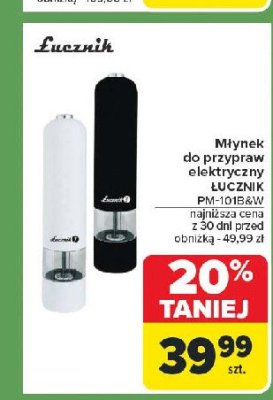 Młynek do przypraw pm101 czarny Łucznik promocja
