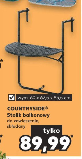 Stolik balkonowy 60 x 62.5 x 83.5 cm K-classic countryside promocja