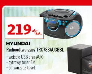 Radioodtwarzacz trc 788 au3bbl czarno-niebieski Hyundai promocja