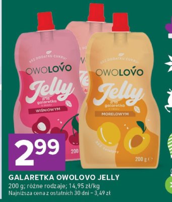Galaretka Owolovo Jelly wiśniowa, morelowa promocja w Stokrotka