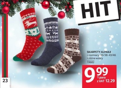 Skarpety alpaka promocja w Selgros